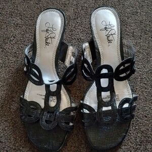 Life Stride Black Open-Toe Sandals